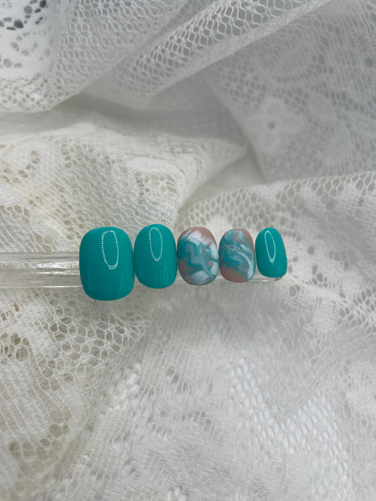 Teal Watercolor Matte