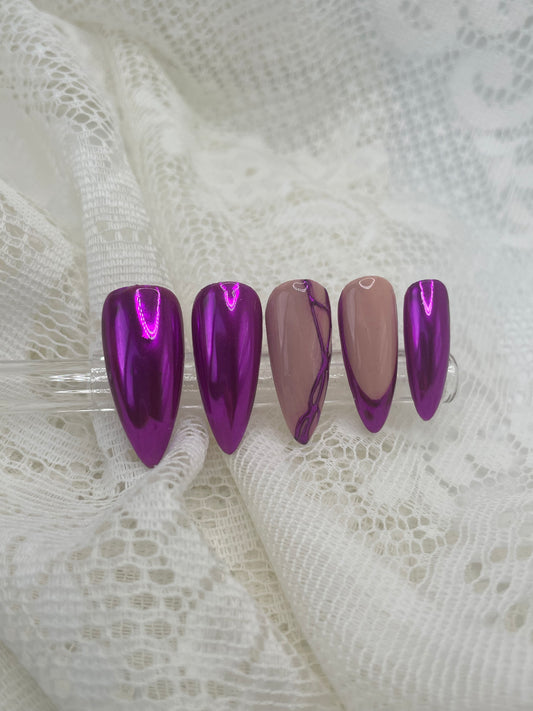 Abstract Purple Chrome