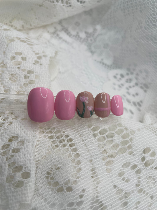 A Pink Pair Of Tulips