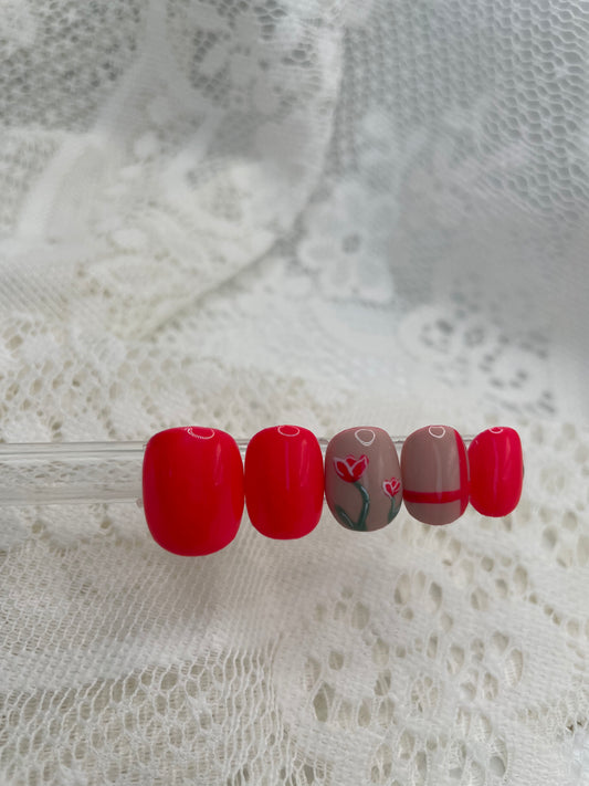 A Red Pair Of Tulips